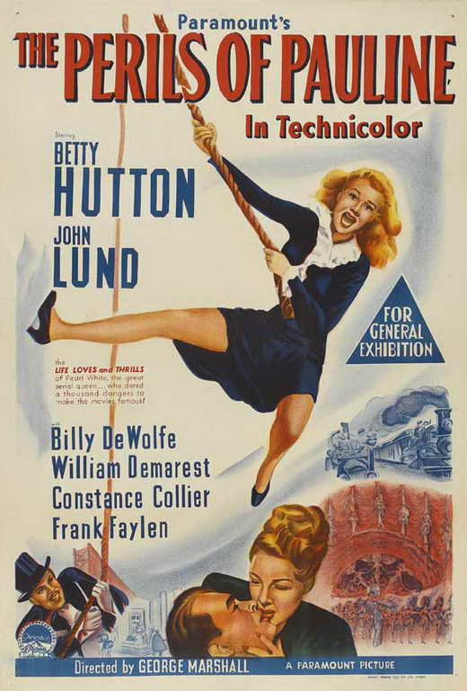 The Perils of Pauline Movie Poster Print showcasing classic cinema art