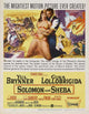 Solomon and Sheba Movie Poster Print featuring classic film artwork.