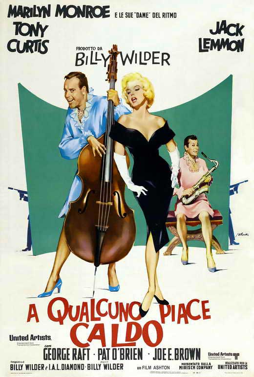 Some Like It Hot Movie Poster Print featuring classic film imagery.