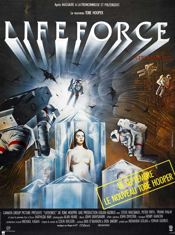 Lifeforce Movie Poster Print featuring classic sci-fi artwork