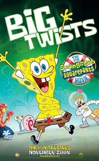 SpongeBob SquarePants Movie Poster Print featuring vibrant characters from the animated series.