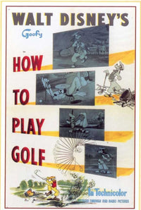 How to Play Golf Movie Poster Print - Humorous golf-themed artwork