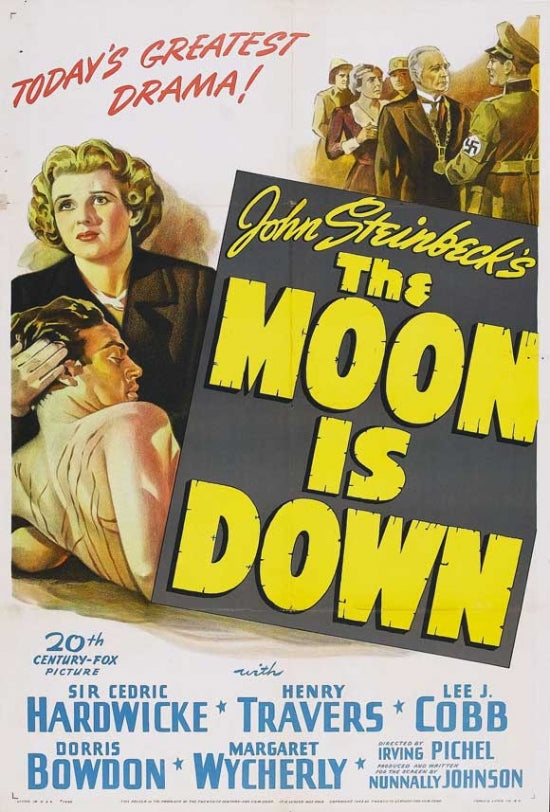 The Moon Is Down Movie Poster Print showcasing dramatic film imagery.