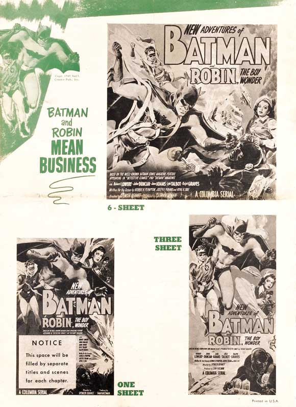 Batman and Robin Movie Poster Print showcasing iconic superhero duo.
