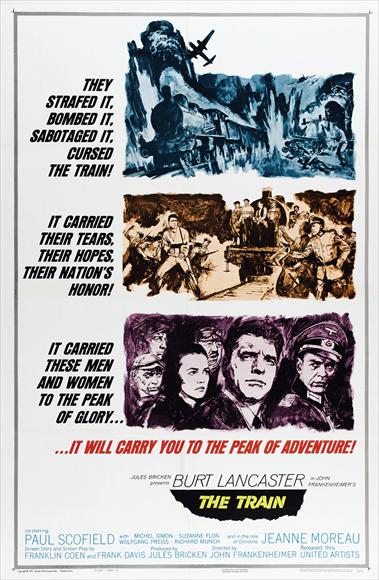 The Train Movie Poster Print featuring vibrant artwork.