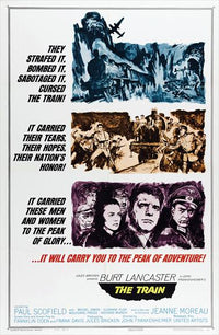 The Train Movie Poster Print featuring vibrant artwork.