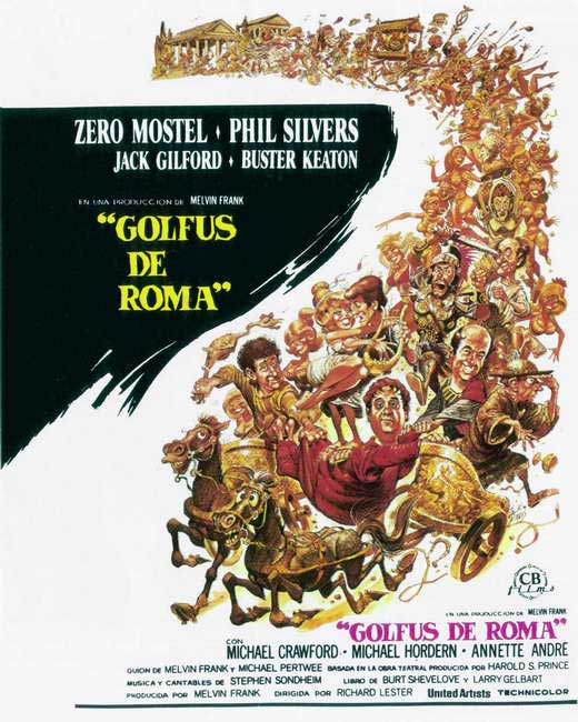 A Funny Thing Happened on the Way to the Forum Movie Poster Print featuring classic comedy imagery.