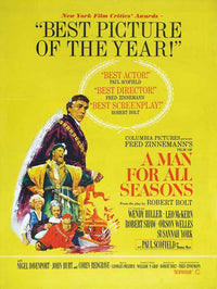 A Man for All Seasons movie poster print showcasing dramatic themes.
