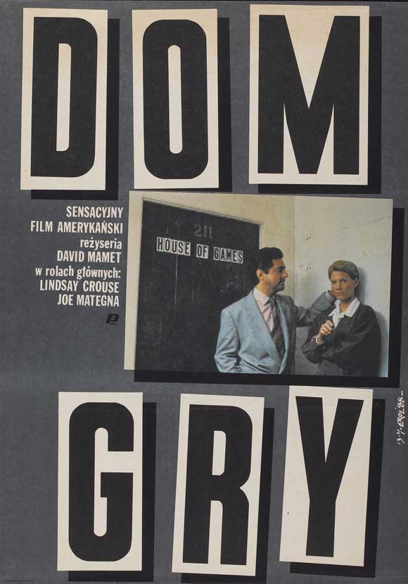 House of Games Movie Poster Print showcasing thrilling design.