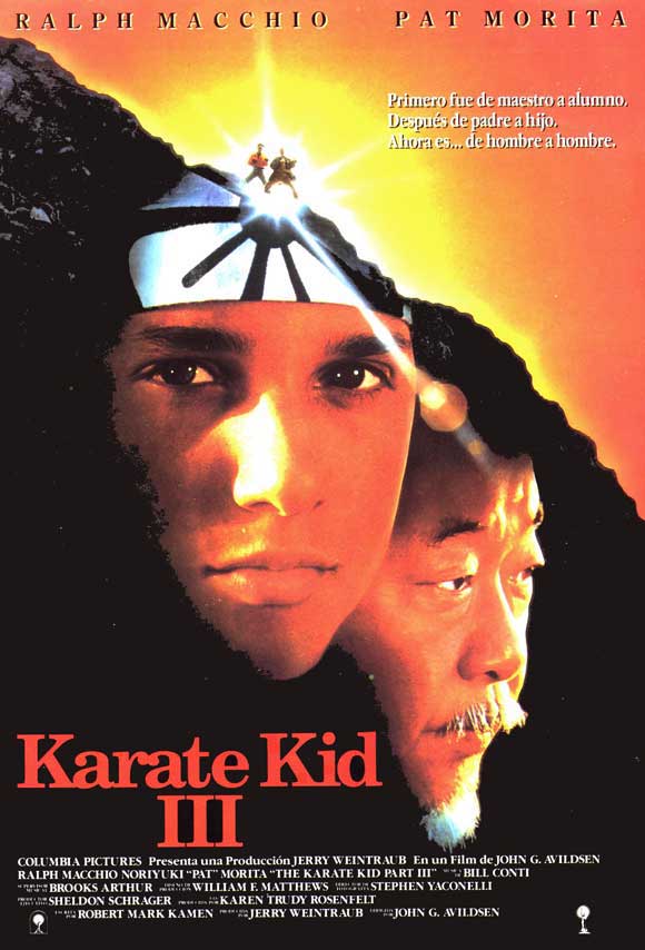 The Karate Kid: Part 3 Movie Poster Print showcasing action-packed scenes.