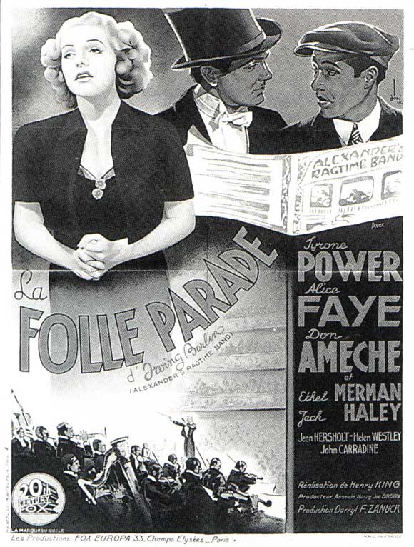 Alexander's Ragtime Band Movie Poster Print showcasing vibrant classic film art.