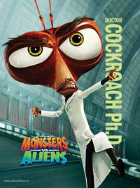Monsters vs. Aliens Movie Poster Print featuring vibrant colors and animated characters.