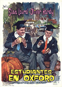A Chump at Oxford Movie Poster Print showcasing classic film scenes.