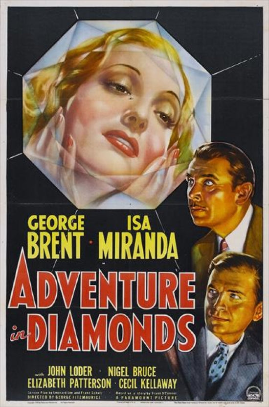 Adventure in Diamonds Movie Poster Print showcasing vibrant colors and cinematic art.