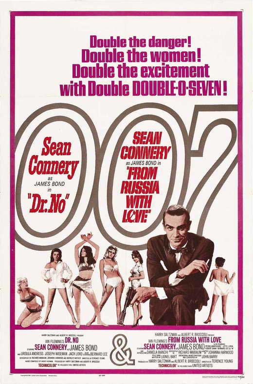 Dr. No Movie Poster Print featuring classic James Bond artwork.