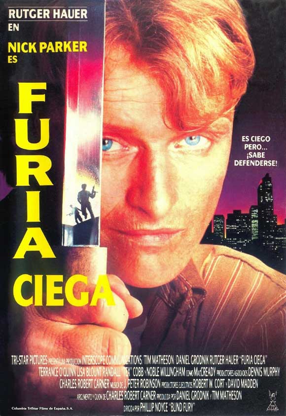 Blind Fury Movie Poster Print showcasing action film artwork.