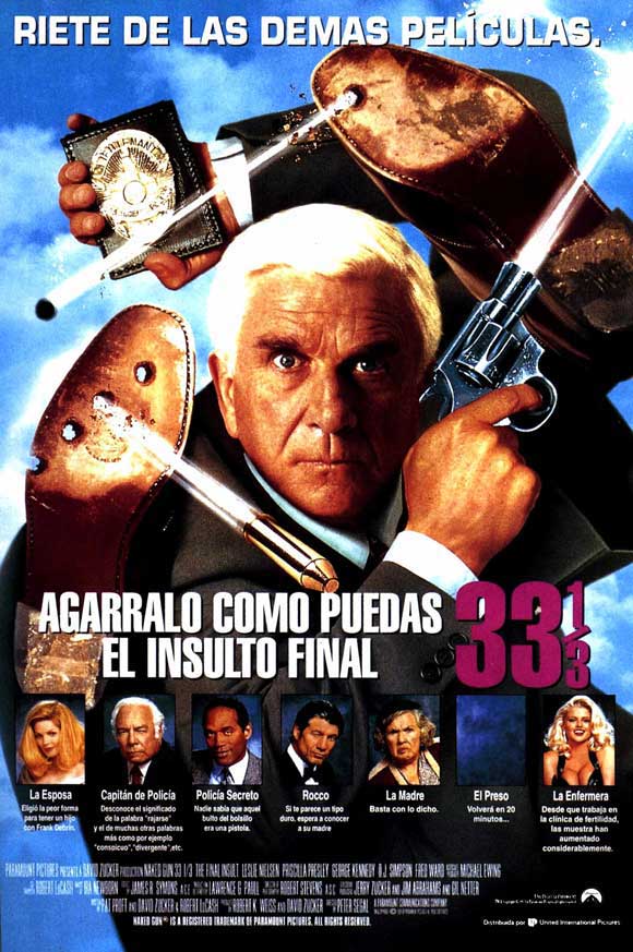 Naked Gun 33 1/3 Movie Poster Print featuring vibrant colors and iconic imagery.
