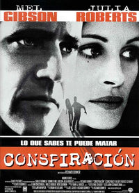 Conspiracy Theory Movie Poster Print showcasing suspenseful design.