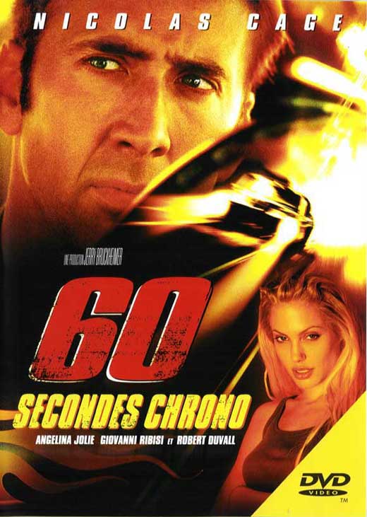 Gone in 60 Seconds Movie Poster Print featuring a high-octane car chase scene.