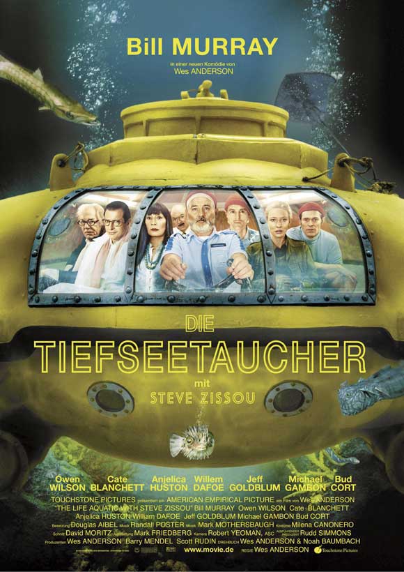The Life Aquatic with Steve Zissou Movie Poster Print featuring vibrant colors and unique design.
