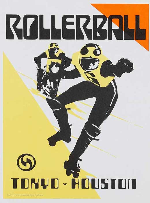 Rollerball Movie Poster Print featuring thrilling sports action.