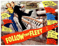Follow the Fleet Movie Poster Print featuring classic film imagery.