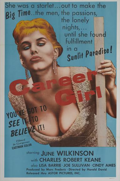 Career Girl Movie Poster Print showcasing a professional woman in a vibrant design.