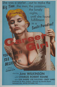 Career Girl Movie Poster Print showcasing a professional woman in a vibrant design.