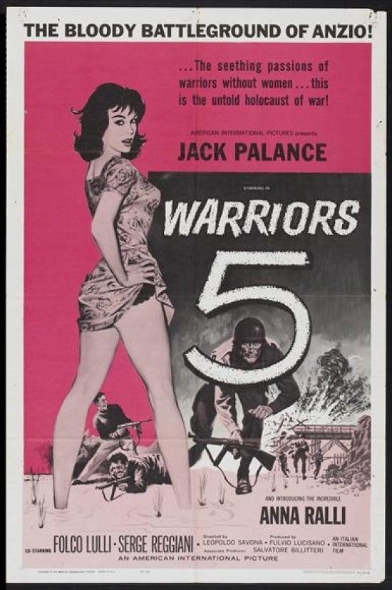 Warriors Five Movie Poster Print showcasing action and adventure.