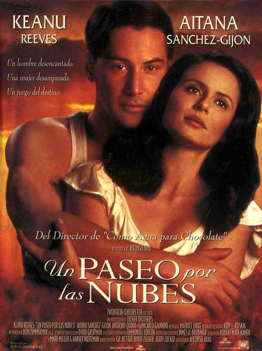 A Walk in the Clouds Movie Poster Print featuring vibrant visuals and romantic imagery.