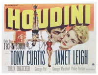 Houdini Movie Poster Print featuring the legendary escape artist.
