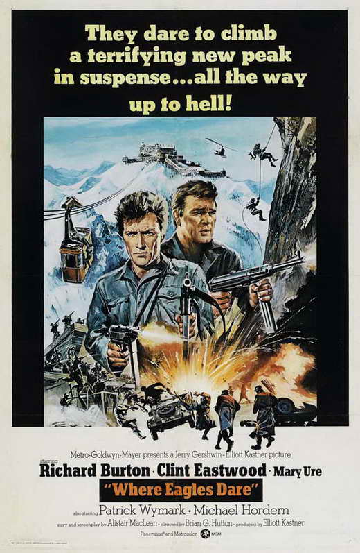 Where Eagles Dare Movie Poster Print featuring classic film imagery.