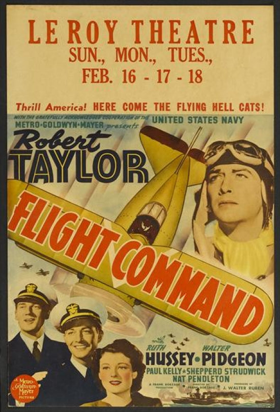 Flight Command Movie Poster Print featuring aviation theme.
