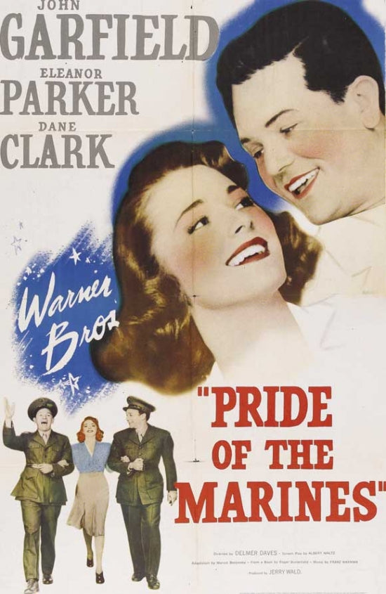 Pride of the Marines Movie Poster Print showcasing heroism and valor.