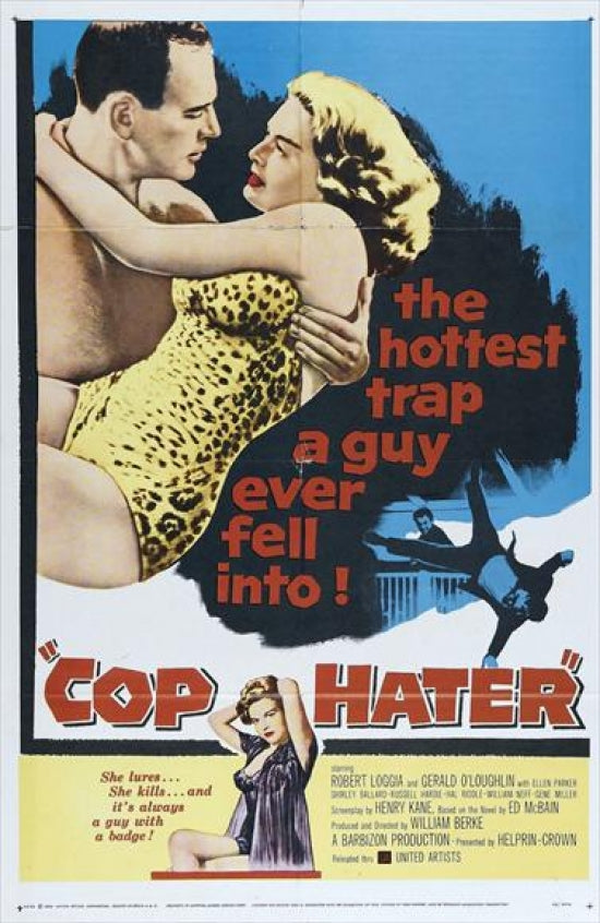 Cop Hater Movie Poster Print, classic film poster on premium paper.