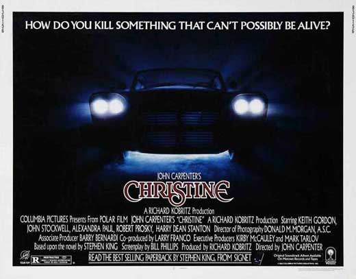 Christine Movie Poster Print featuring the iconic car from the horror film.