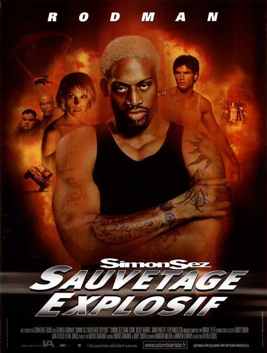 Simon Sez Movie Poster Print featuring vibrant colors and dynamic imagery.
