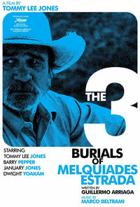 The Three Burials of Melquiades Estrada Movie Poster Print featuring vibrant artwork.