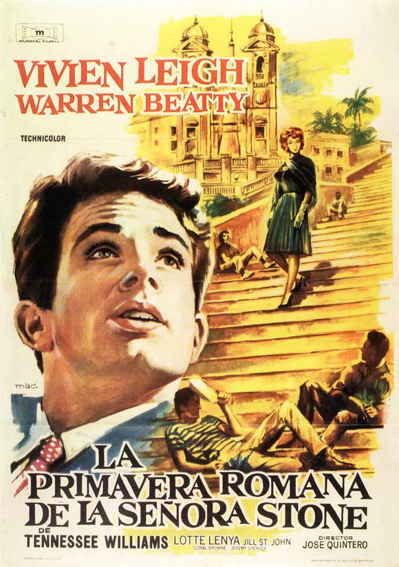 The Roman Spring of Mrs. Stone Movie Poster Print