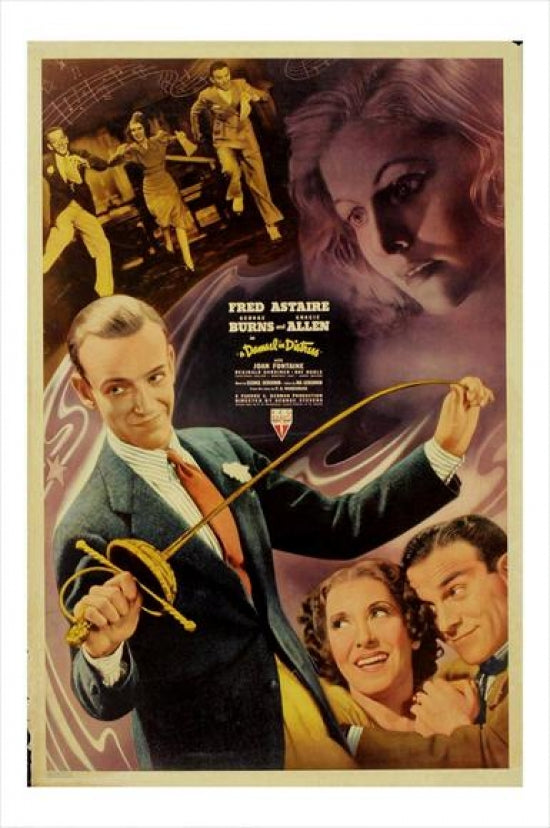 A Damsel in Distress movie poster print showcasing vintage cinema art.