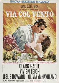 Gone with the Wind Movie Poster Print showcasing classic film art.