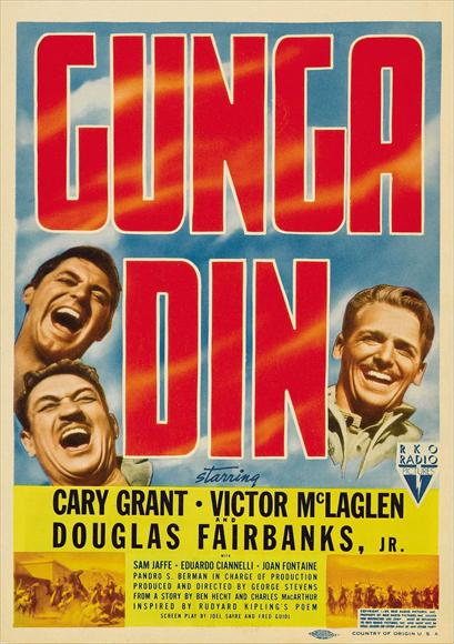Gunga Din Movie Poster Print showcasing classic film artwork.