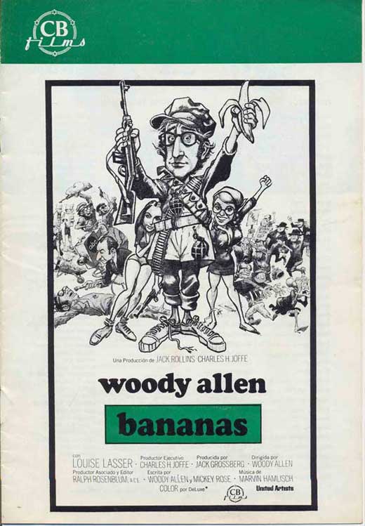 Bananas Movie Poster Print showcasing classic comedy art