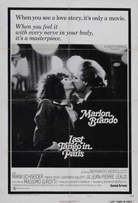 Last Tango in Paris Movie Poster Print featuring iconic film imagery.