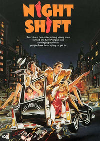 Night Shift Movie Poster Print showcasing vibrant colors and classic comedy design.