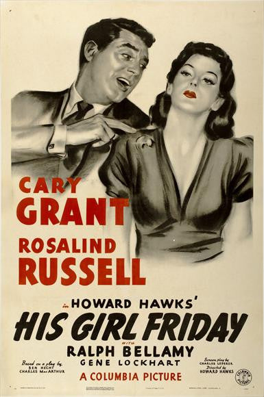 His Girl Friday Movie Poster Print 27x40