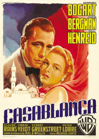 Casablanca Movie Poster Print featuring classic film art.