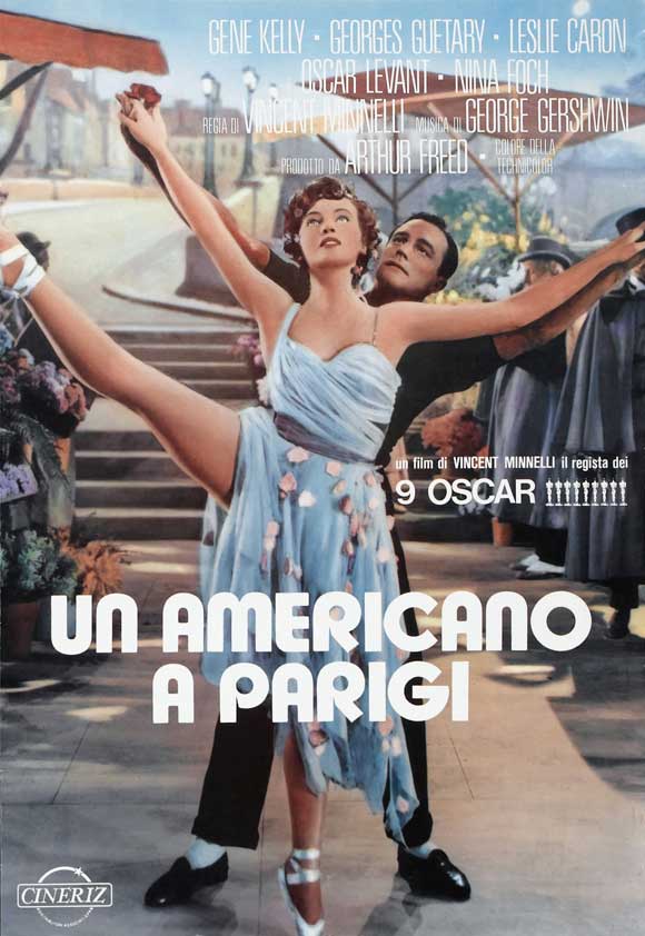 An American in Paris Movie Poster Print showcasing classic film art.