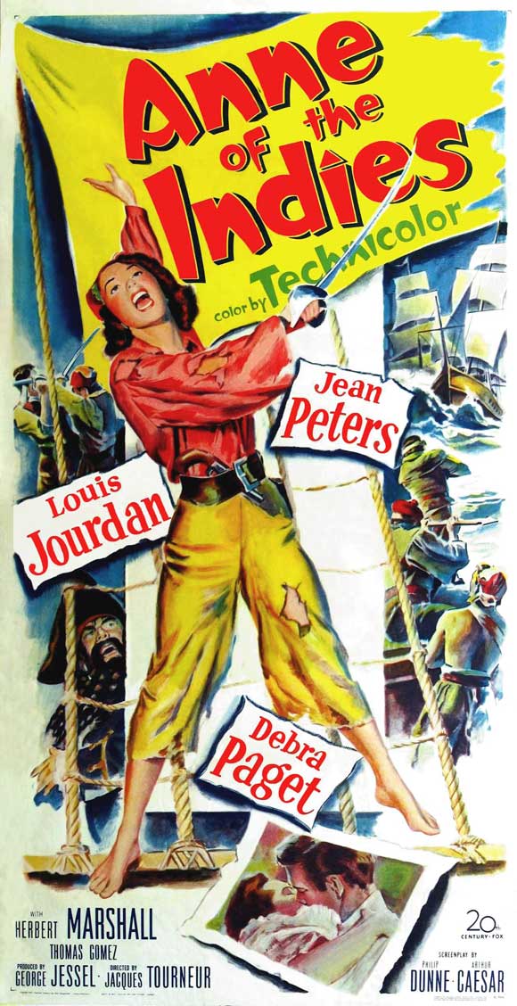 Anne of the Indies Movie Poster Print showcasing adventure and cinematic history.