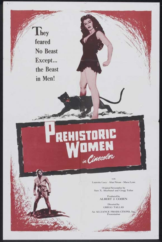Prehistoric Women Movie Poster Print showcasing fierce prehistoric women.